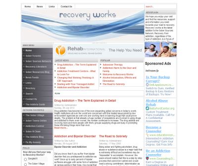 Recovery Works:  Alcoholism And Addiction Community