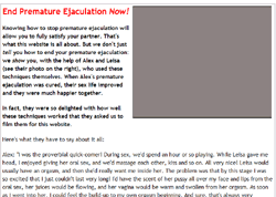 End Premature Ejaculation Now