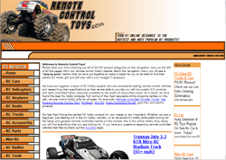 Remote control toys nitro rc cars, trucks electric radio controlled airplanes and boats, gas powered helicopters.