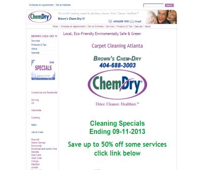 Browns ChemDry Carpet Cleaning New Web Site ** USER FRIENDLY**