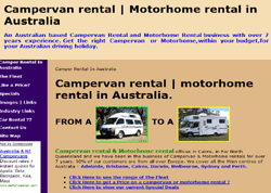 Camper rental in Australia