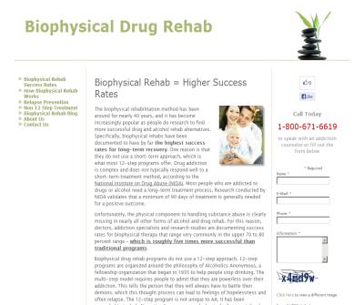 Biophysical Drug Rehab Treatment Programs