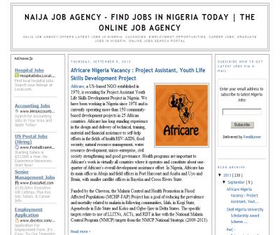 Naijajobagency- Nigeria Jobs, Vacancies, Employment  Nigeria