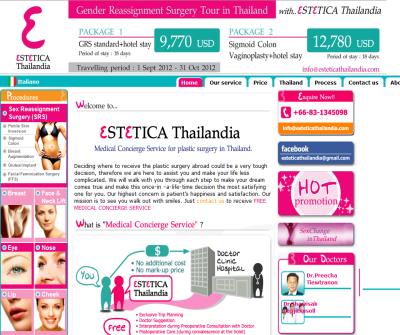 Estetica Thailandia - Free medical concierge service for sex reassignment and plastic surgery in Thailand