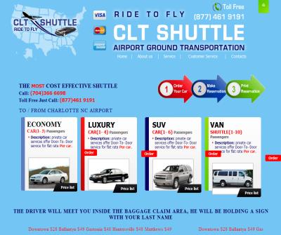 airport shuttle:24/7 door to door charlotte douglas international airport shuttle (clt) transportati