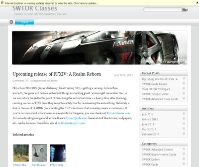 SWTOR Classes fan site is available
