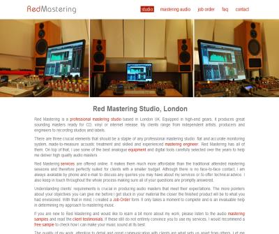 Red Mastering Studio, London online mastering studio demo