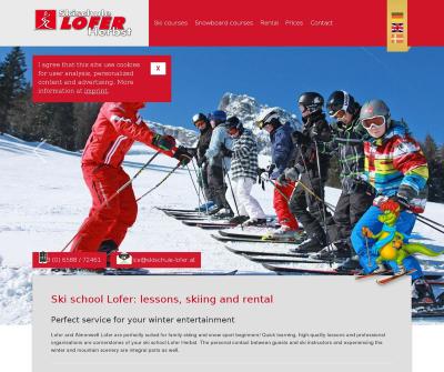 Ski lessons for children in Lofer
