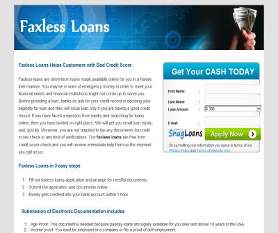 Faxless Loans Helps Customers with Bad Credit Score