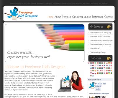 Freelance Web Designer Joomla Wordpress Magento E-commerce developer Logo designer seo