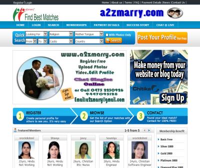 a2zmarry World No 1 Matrimonial Website