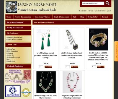 Earthly Adornments Vintage Jewelry and Beads
