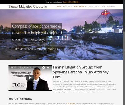 Fannin Litigation Group, P.S. Personal Injury Attorney Patrick K. Fannin Spokane, Washington 99201