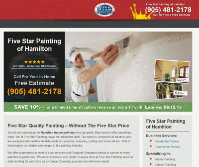 Five Star Painting of Hamilton Exterior and Interior Painting