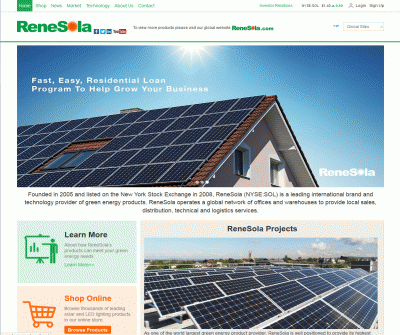 solar panels|led lights|inverters for sale - ReneSola - Green Energy Products