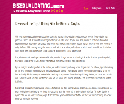 Bisexual Dating Websites Reviews