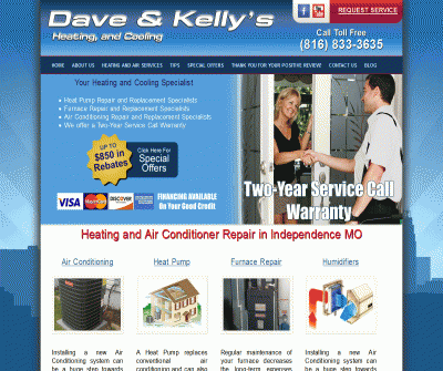 Dave and Kelly''s Heating and Cooling Independence, MO  64050