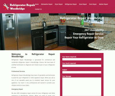 Refrigerator, Dishwasher, Microwave Repair Woodbridge Ontario Canada