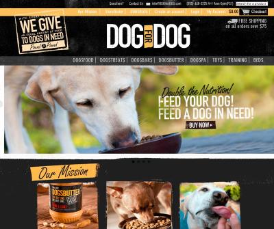 Dog for Dog Signature Line of All-Natural Dog Food DOGSBUTTER, DOGSBAR, DOGSTREAT