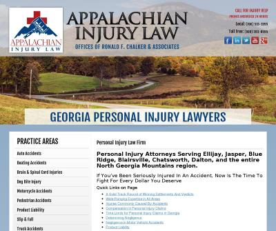 Appalachian Injury Law East Ellijay,GA  Auto Accidents Boating Accidents Brain Injuries