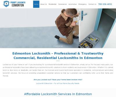Prompt Locksmith Edmonton, Canada Residential Commercial Automotive Emergency