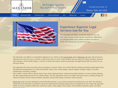 Alexander Law Offices Casa Grande,AZ Serious Injury Automobile Accidents Motor Vehicles
