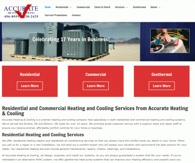 Accurate Heating & Cooling Nebraska Preventative Maintenance Installation Top of The Line Equipment
