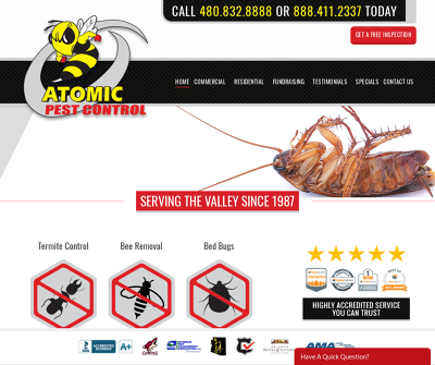 Atomic Pest Control  Mesa,AZ Commercial Pest Removal Residential Pest Control