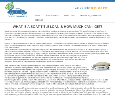 Car Title Loans 123 | Refinance, Motorcycle Title Loans, Boat Title Loans