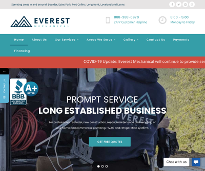 Everest Mechanical For Heating and Air Conditioning, HVAC, Plumbing, And Drain Cleaning Services