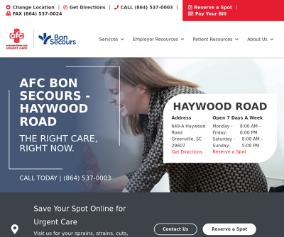 AFC Urgent Care Haywood Road