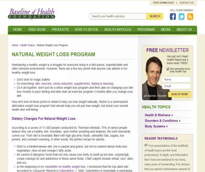 Natural Weight Loss Program: Healthy Weight Management & Weight Control