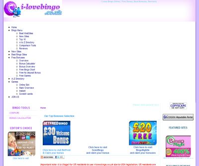 Online Bingo UK Comparison Site
