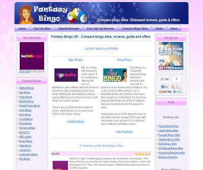 Fantasy Bingo UK - Online bingo ratings and reviews