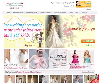 Buy Discount Wedding Dresses, Bridesmaid Gowns and Accessories
