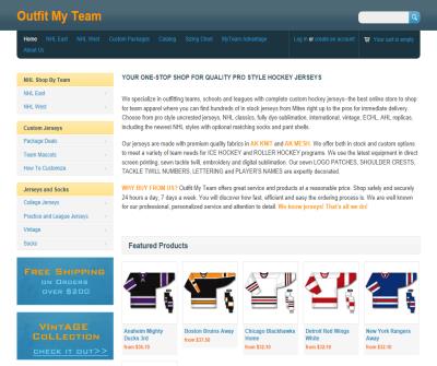 www.outfitmyteam.com- NHL uniforms