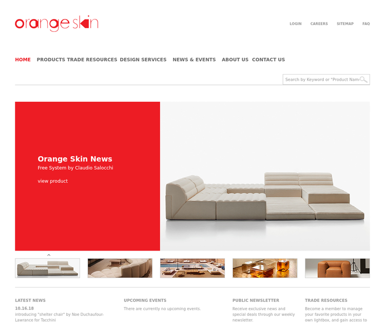 Contemporary Italian Furniture - Orange Skin - Chicago