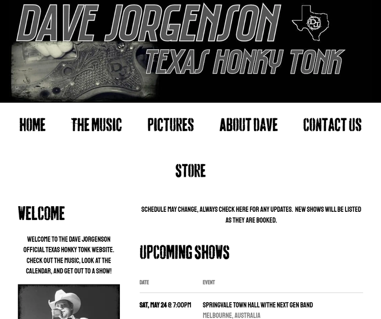 Dave Jorgenson Texas Honky Tonk Country Music Singer, Songwriter