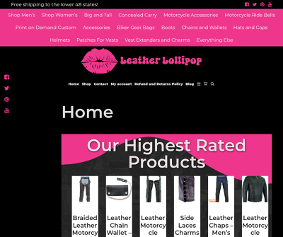 Leather Jackets, Free Shipping, & More at Leather Lollipop