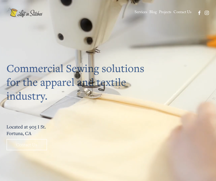 Contract sewing- sewing contractor- Left In Stitches Inc.