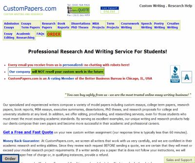 We Write Term Papers and Essays - 100% Custom
