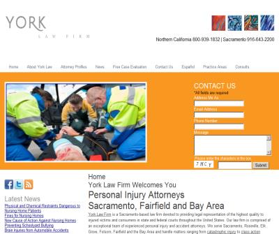 York Law Corporation: Sacramento Personal Injury, Class Action and Employment Lawyers