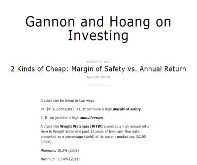 Gannon On Investing
