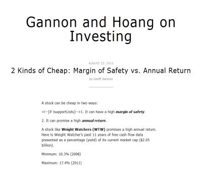 Gannon On Investing