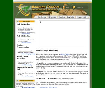 Montana Traders - web hosting,website design in Kalispell Montana,SEO Marketing, Search Engine Optimization,Internet Seminars