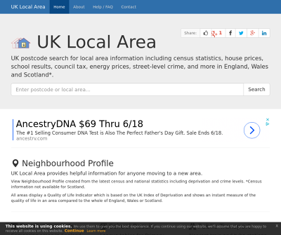 UK Local Area - Statistics - UK House Prices - Local Information - Postcodes