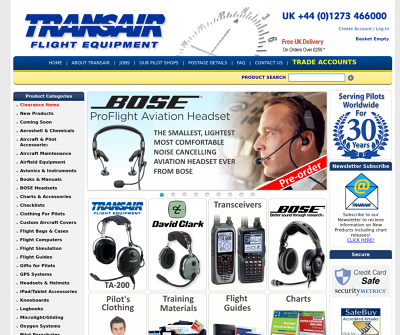 Transair Pilot Shop - Features the largest selection of Pilot Supplies