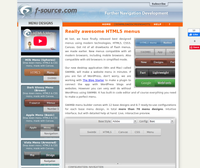Flash menus for Dreamweaver users
