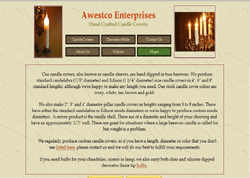 Awestco Enterprises - True Beeswax Candle Covers, Sleeves, Shells and Pillars