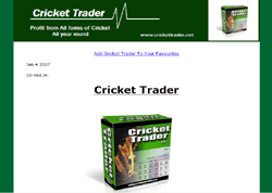 Cricket Trader - Cricket Betting System
